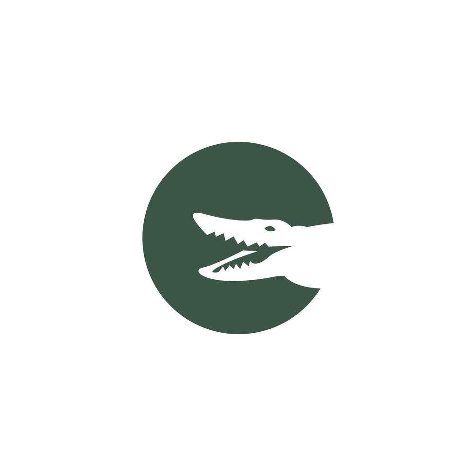 illustration de conception de logo icône crocodile vecteur