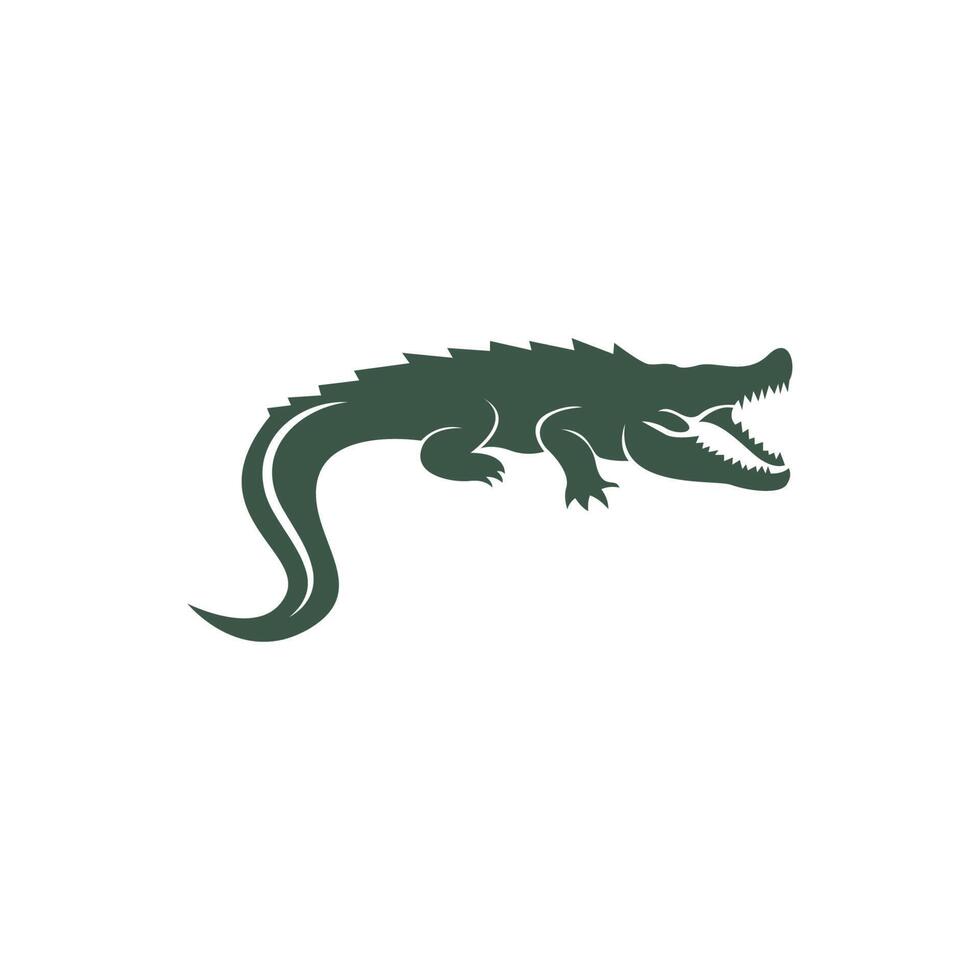 illustration de conception de logo icône crocodile vecteur