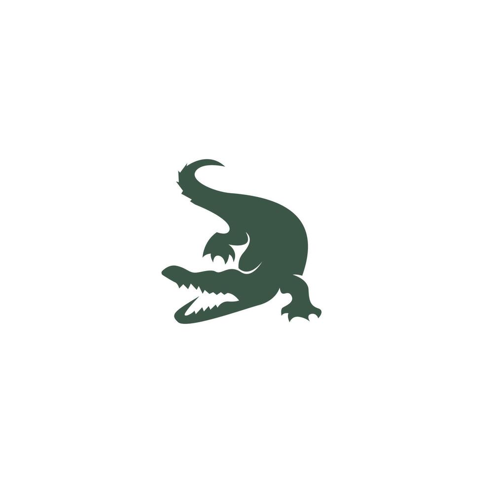 illustration de conception de logo icône crocodile vecteur