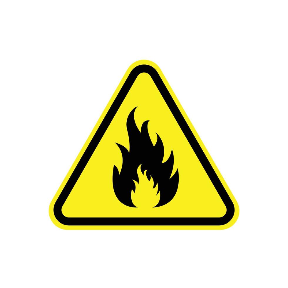 signe de danger d'incendie. illustration vectorielle vecteur