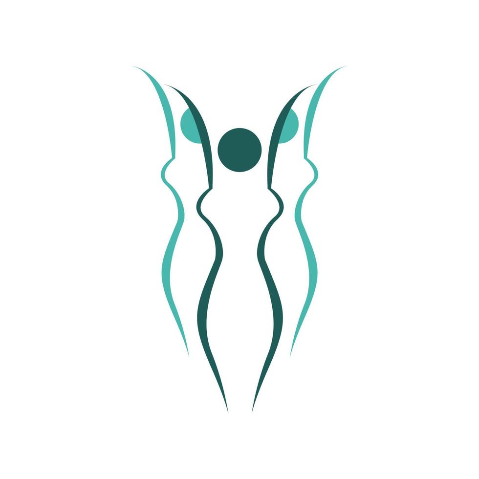 création de logo minimal pour les femmes en bonne santé. illustration vectorielle vecteur