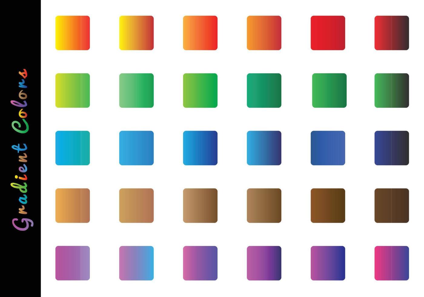 collection de couleurs dégradées colorées pour les arts numériques vecteur
