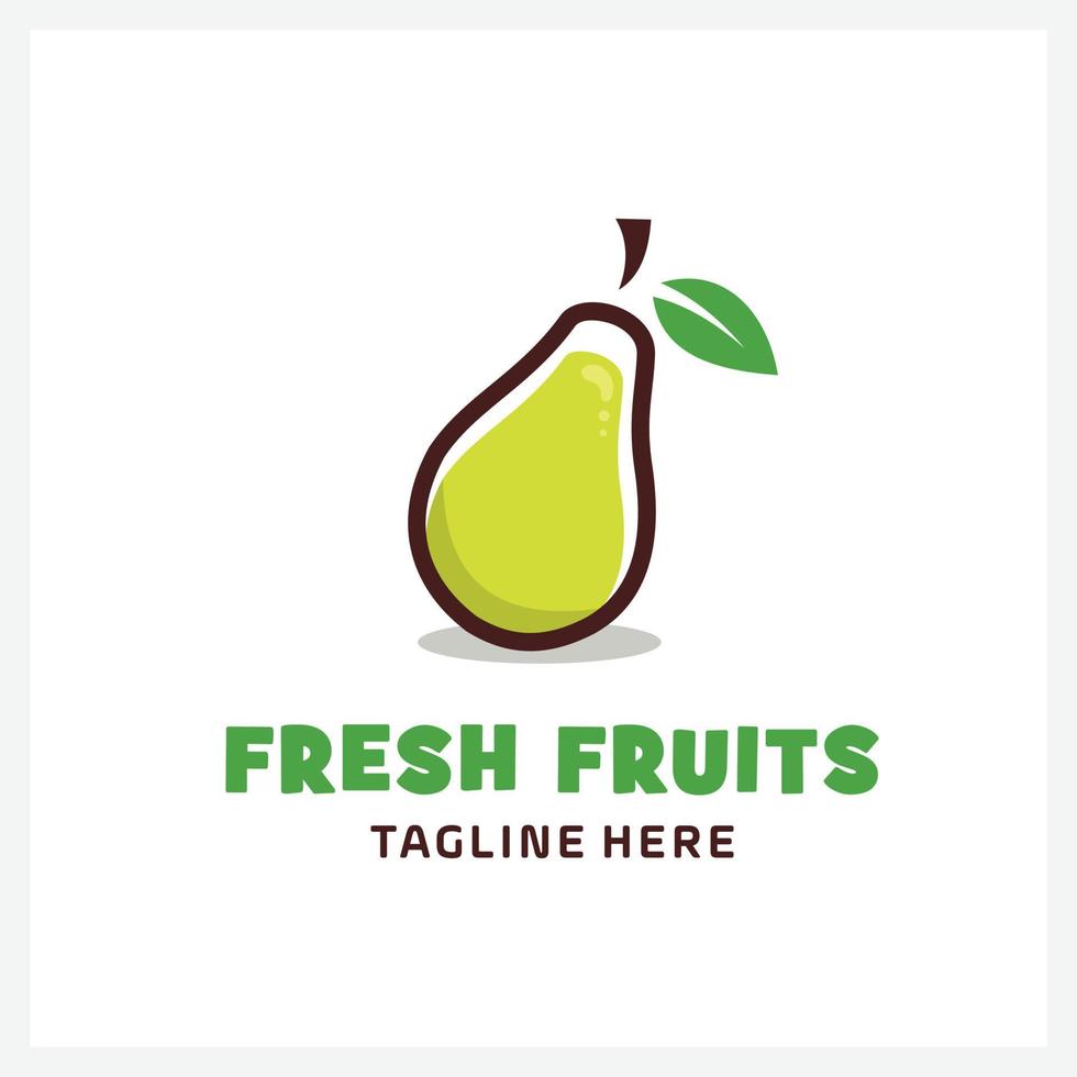 illustration de logo de fruits frais biologiques vecteur