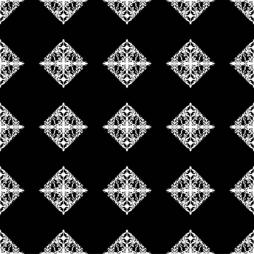 ornement batik abstrait noir et blanc motif harmonieux esthétique unique ethnique pour tissu, textile, carrelage, tapis ou papier peint vecteur
