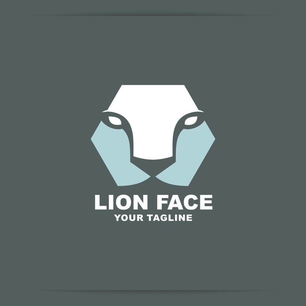 création de logo visage lion vecteur