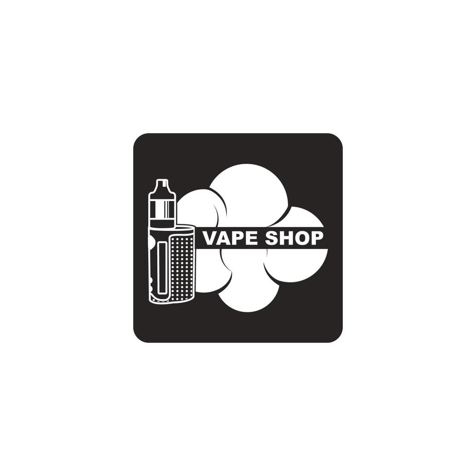 logo de la boutique de vapotage vecteur