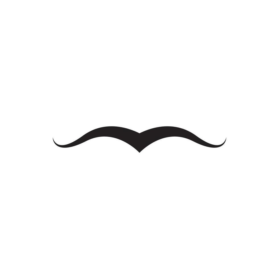 modèle de conception d'illustration vectorielle icône moustache vecteur