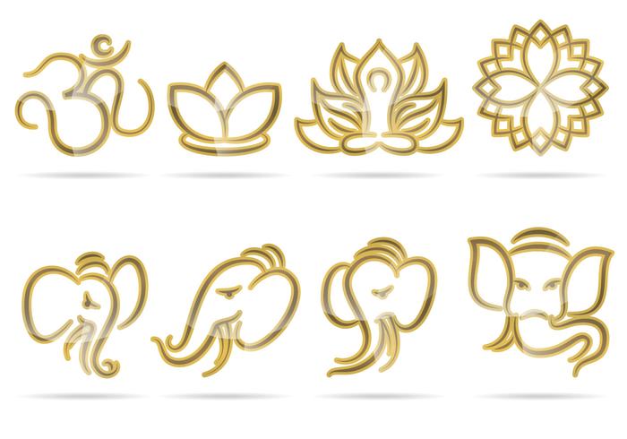 Logos indiens vecteur
