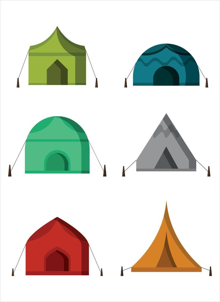 illustration de conception de vecteur de tente isolée sur fond blanc