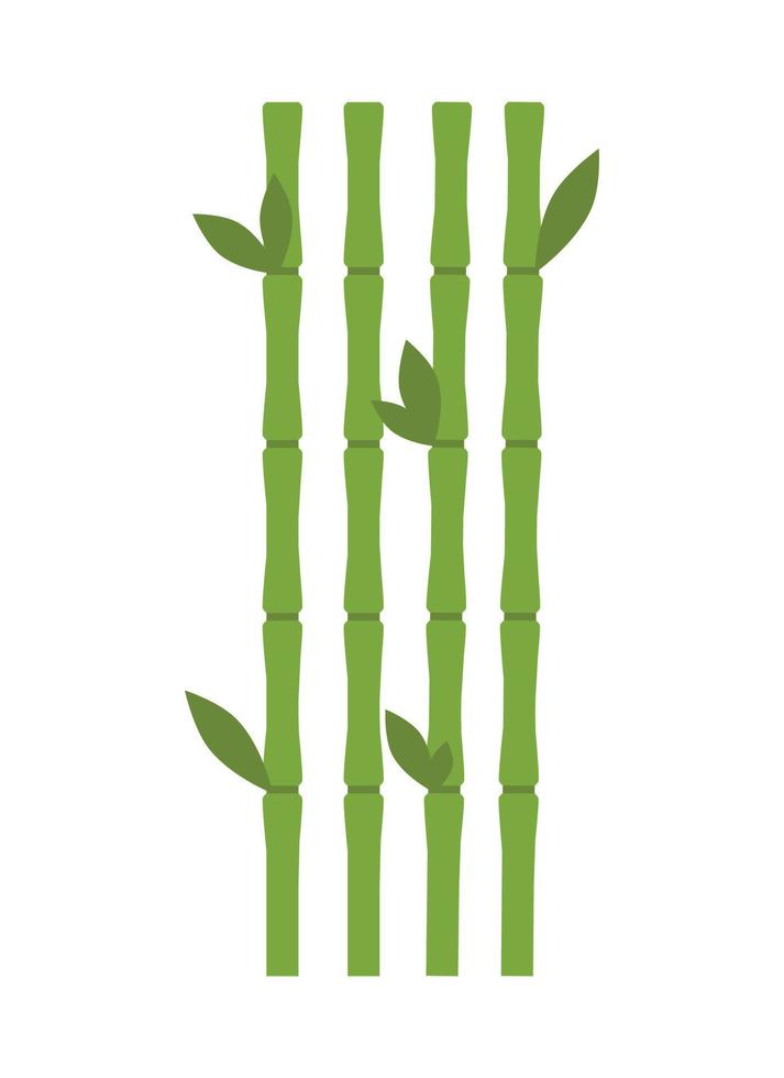 illustration de conception de bambou isolée sur fond transparent vecteur