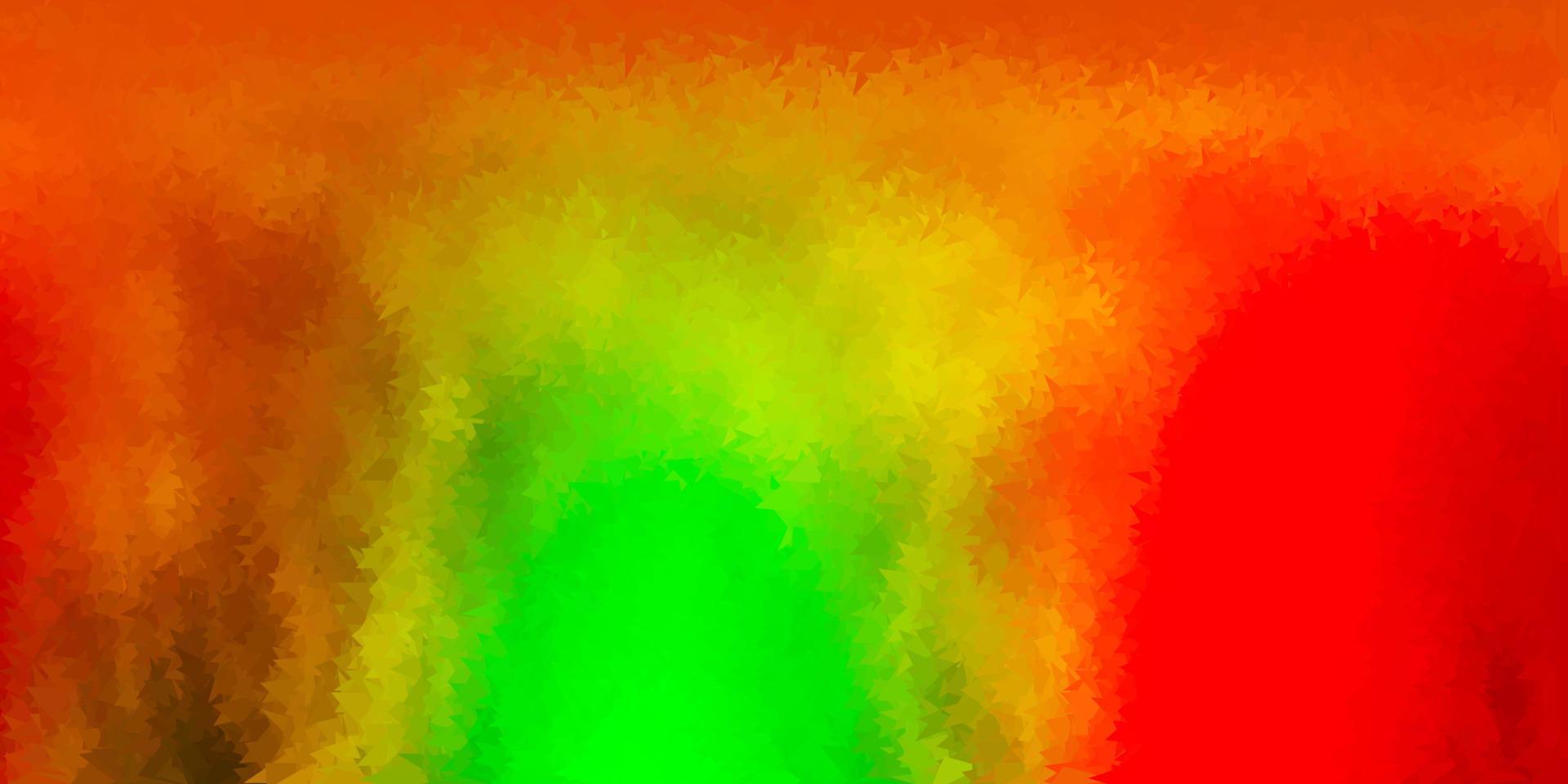 conception de polygone dégradé vectoriel vert clair et rouge.