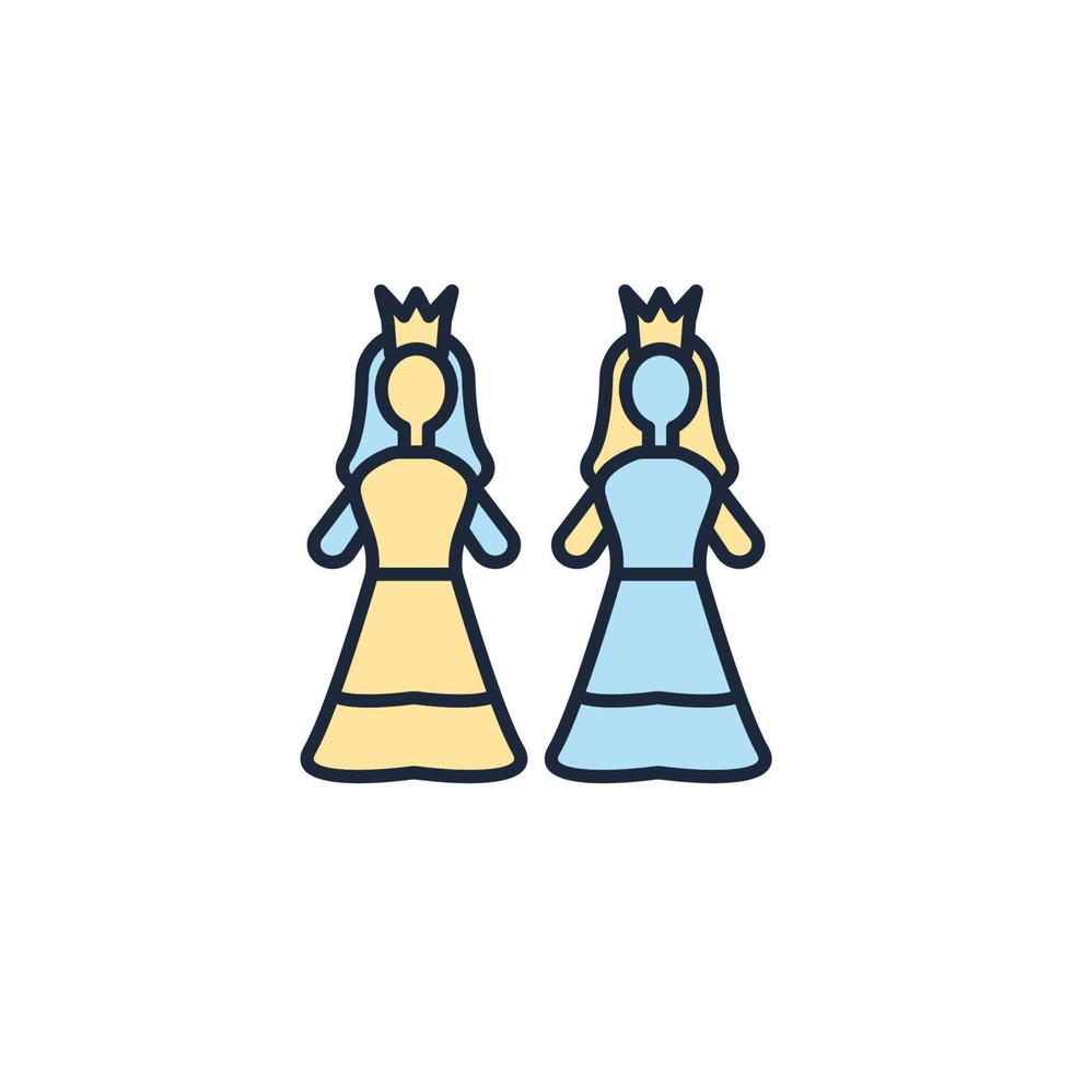 princes icônes symbole vecteur éléments pour infographie web