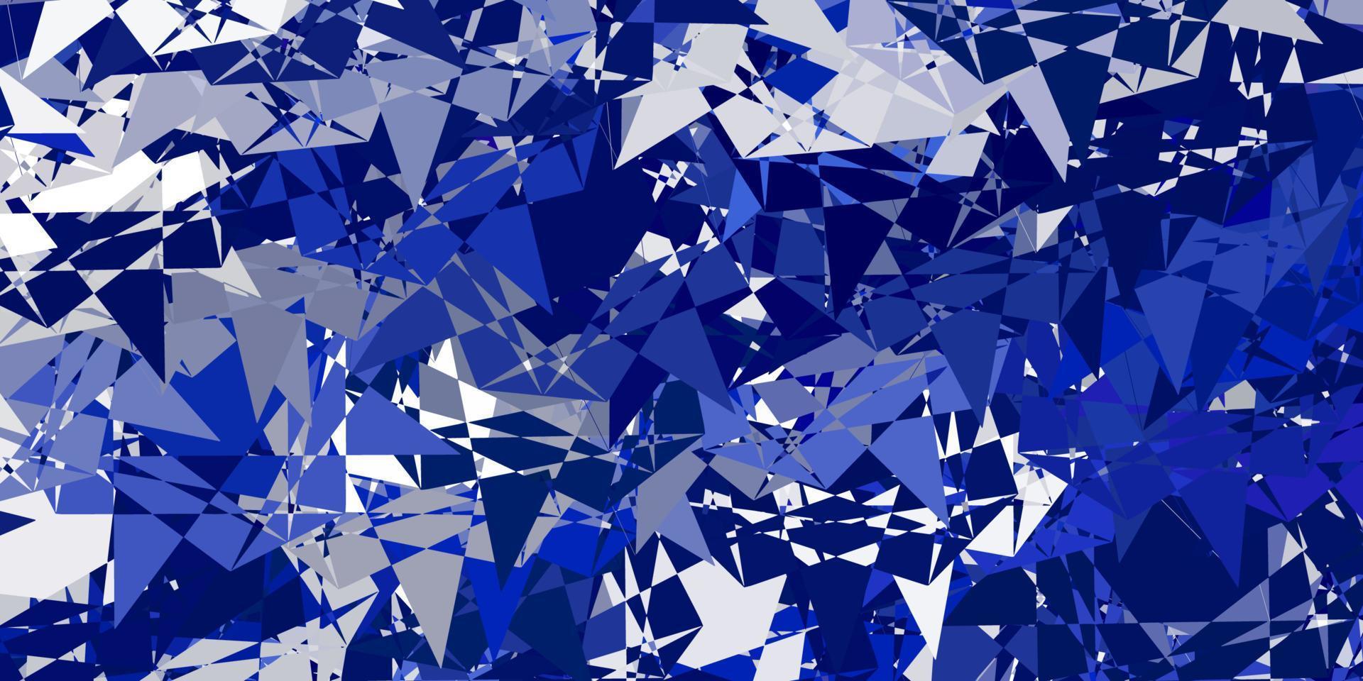 toile de fond de vecteur bleu clair avec des triangles, des lignes.