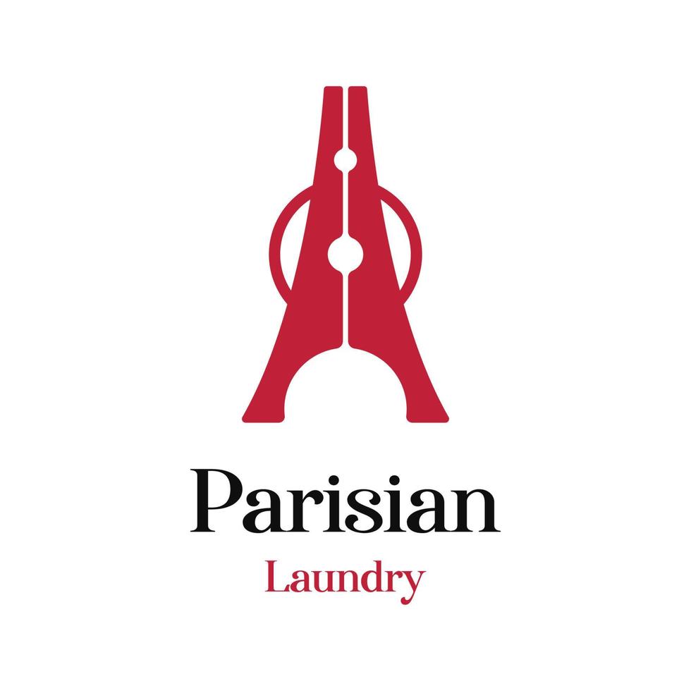 logo blanchisserie parisina vecteur