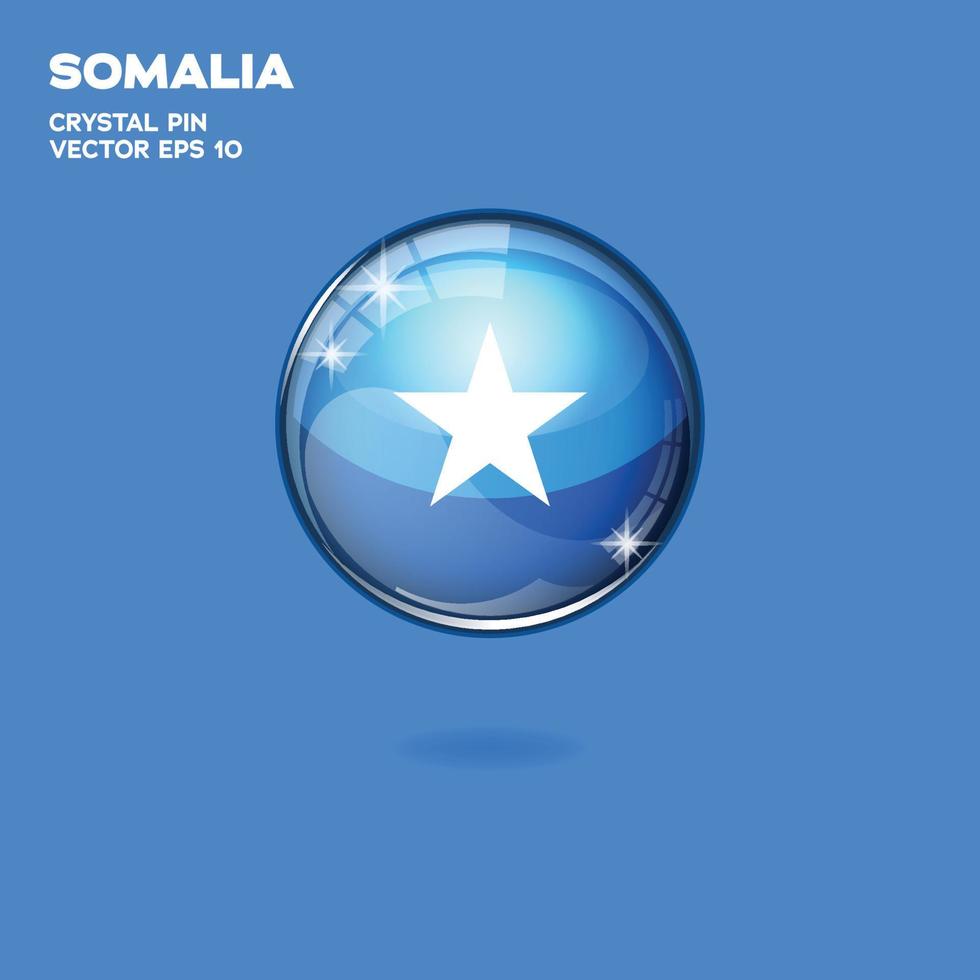drapeau somalie boutons 3d vecteur