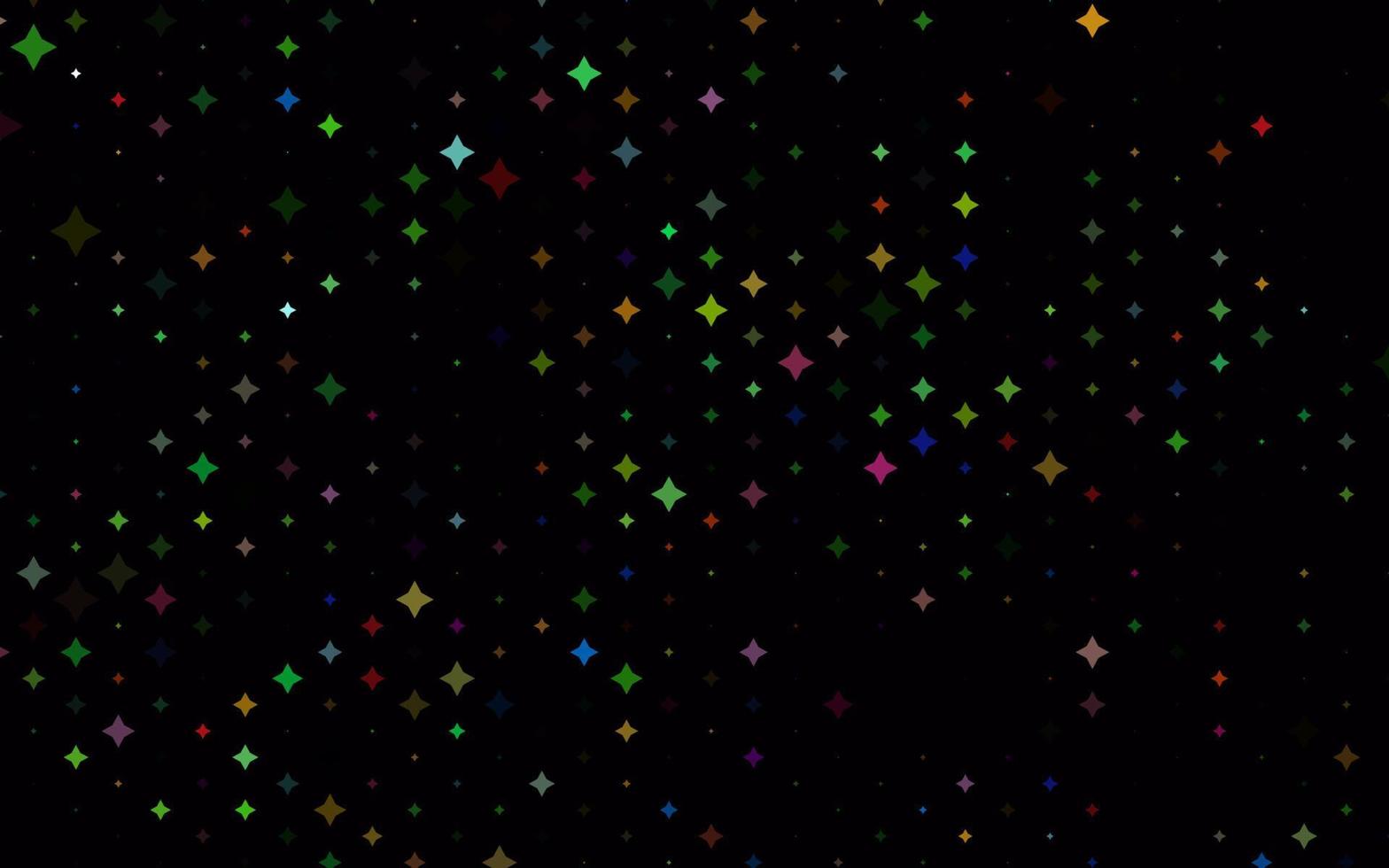 multicolore clair, motif vectoriel arc-en-ciel avec des étoiles de Noël.