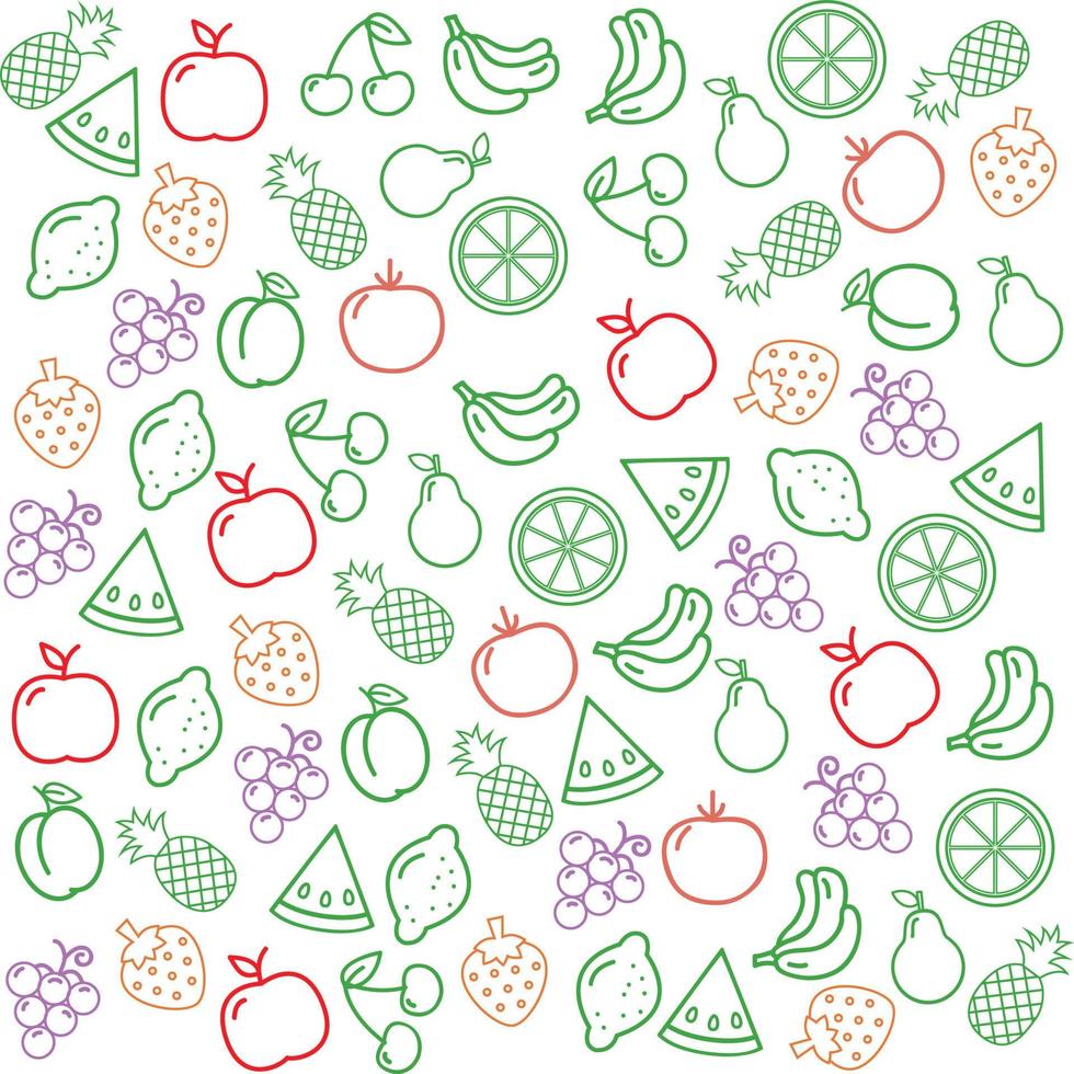 motif de fond de fruits vecteur