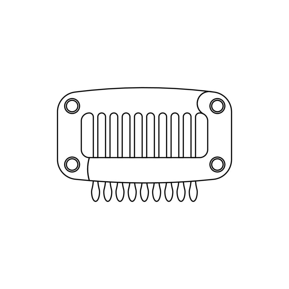 illustration d'icône de contour d'épingle à cheveux sur fond blanc vecteur