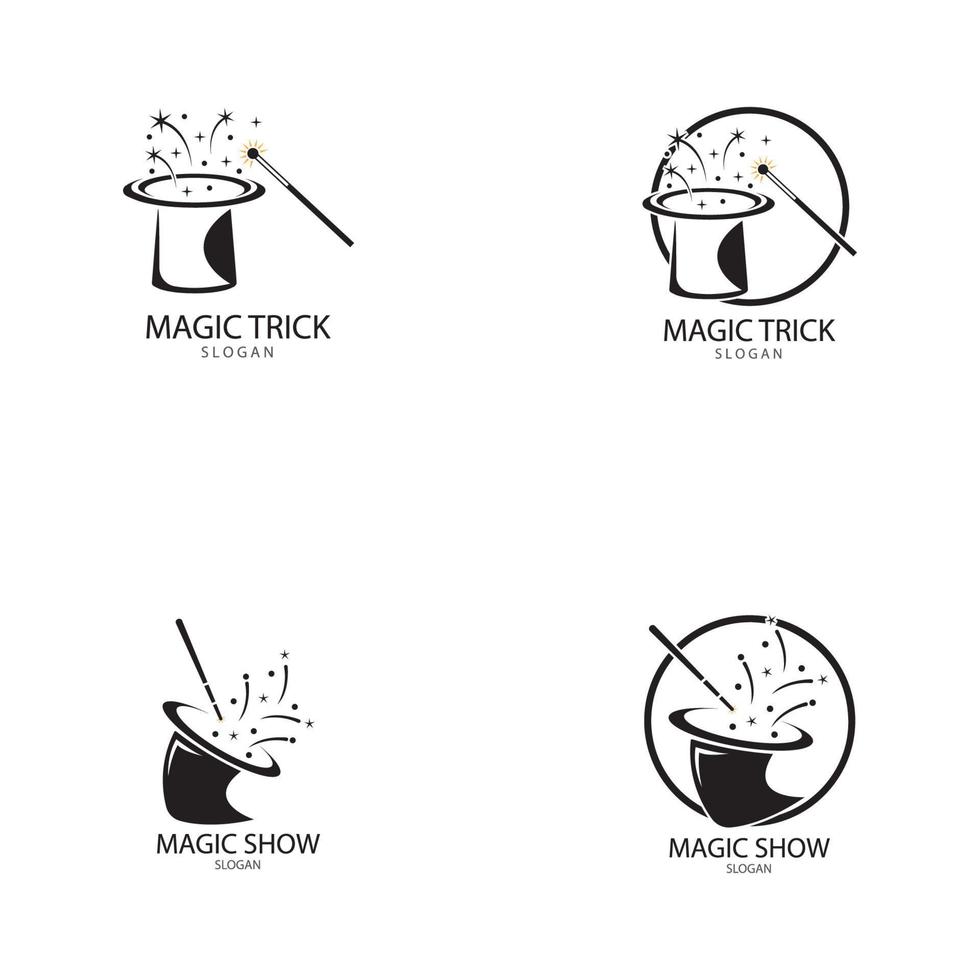 illustration du chapeau magique avec baguette vecteur