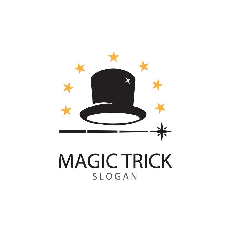 illustration du chapeau magique avec baguette vecteur