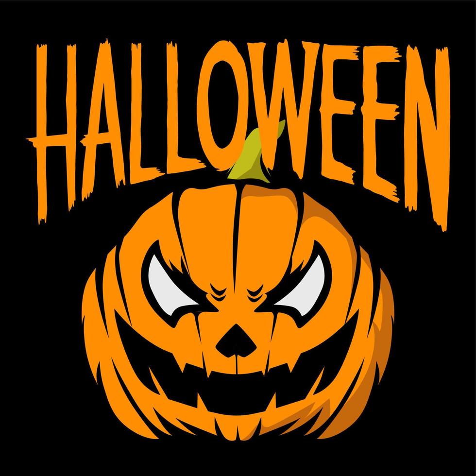 affiche illustration halloween isolé fond sombre vecteur