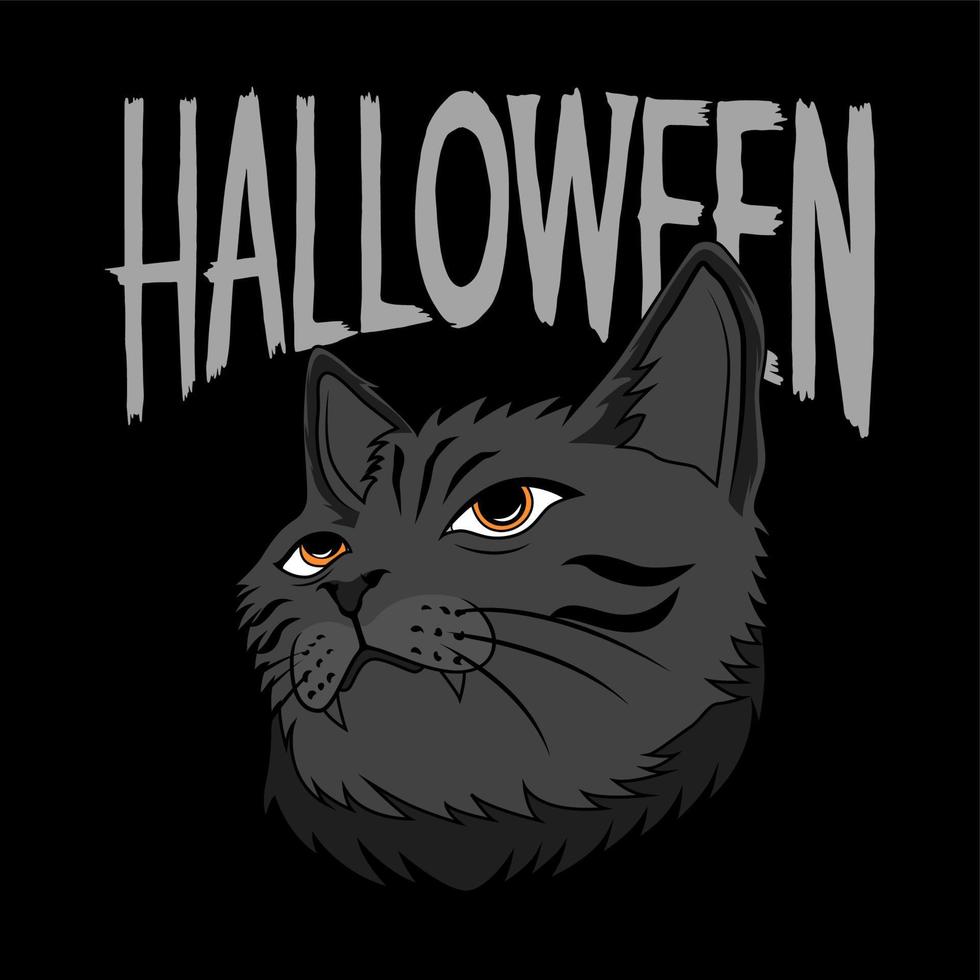affiche illustration halloween isolé fond sombre vecteur