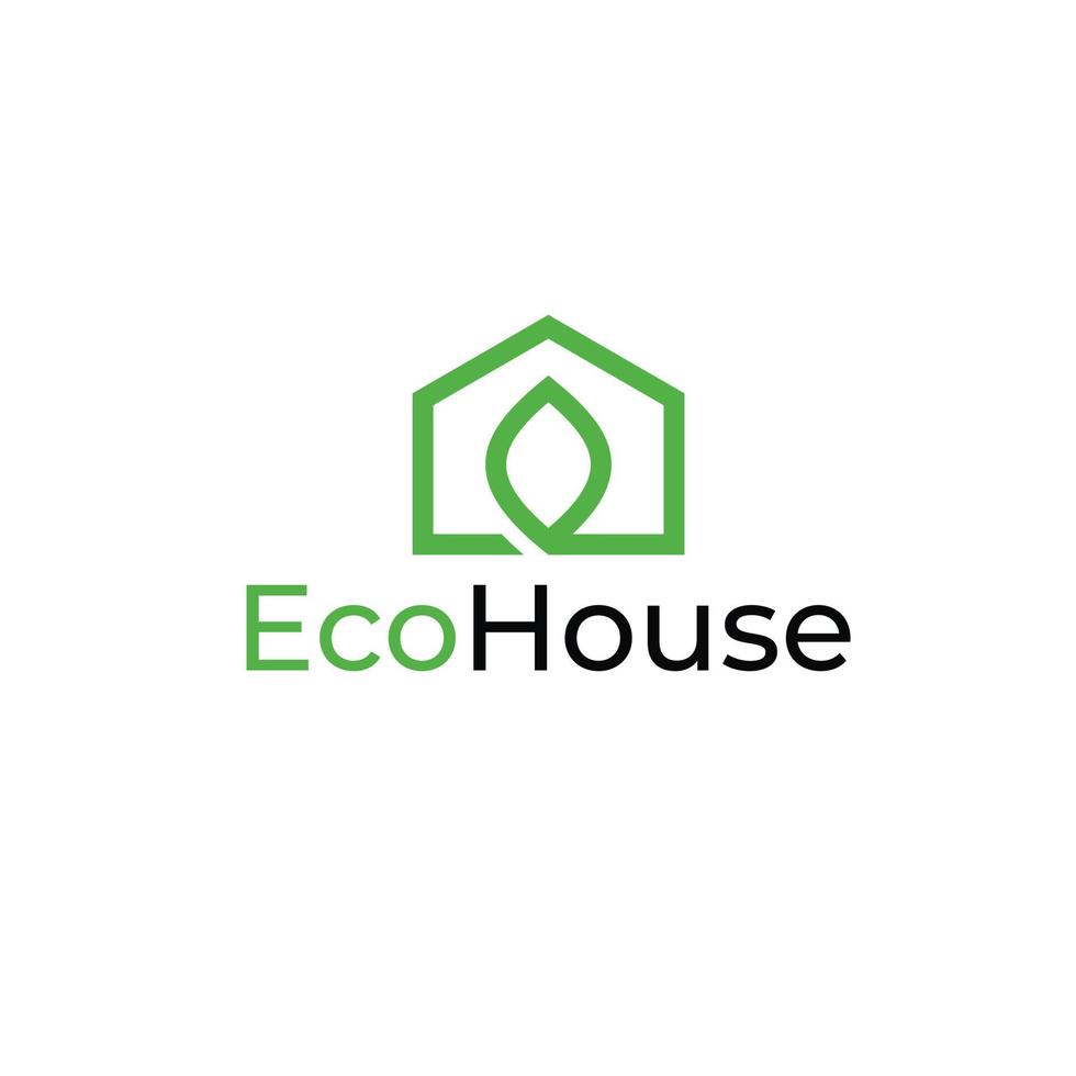 illustration vectorielle graphique du vecteur gratuit de logo eco building