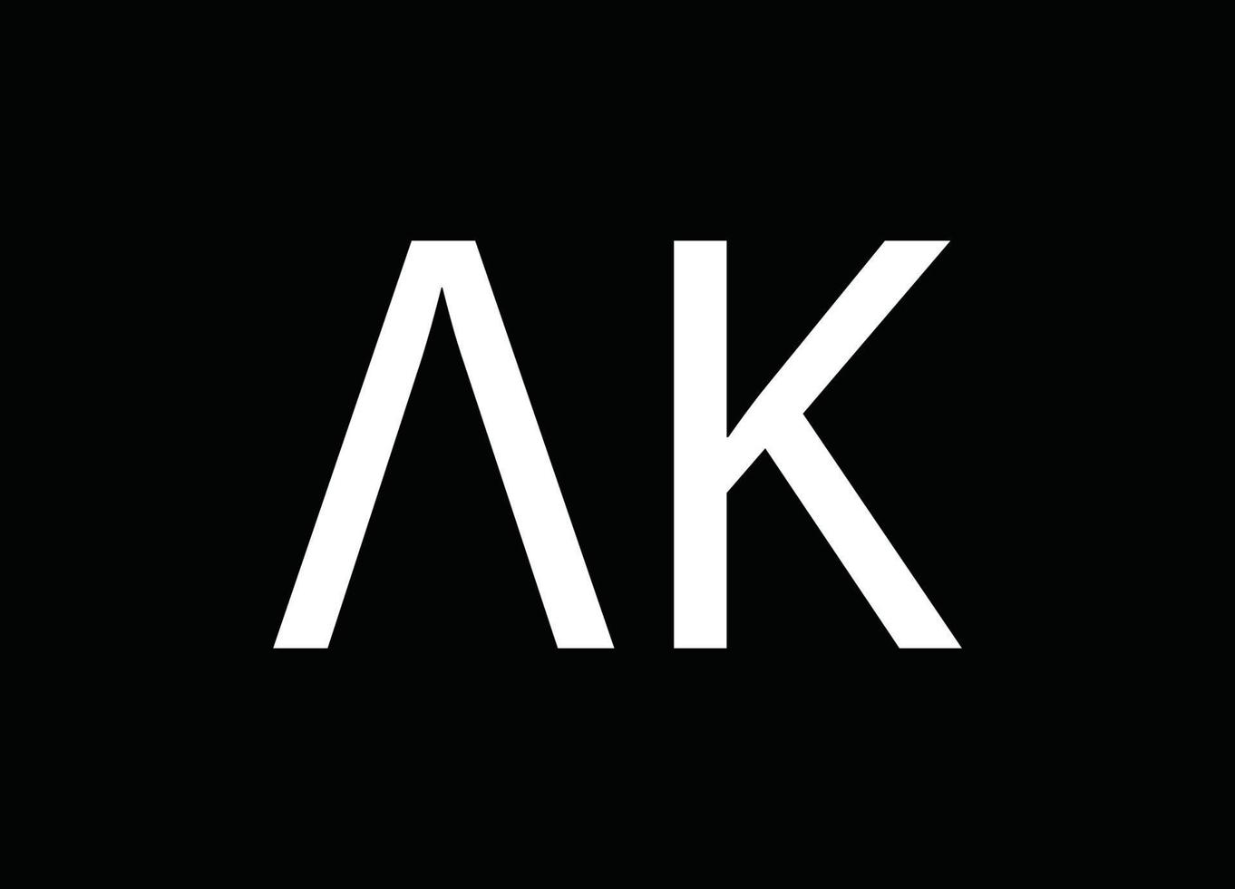 ak lettres initiales vecteur de conception de logo