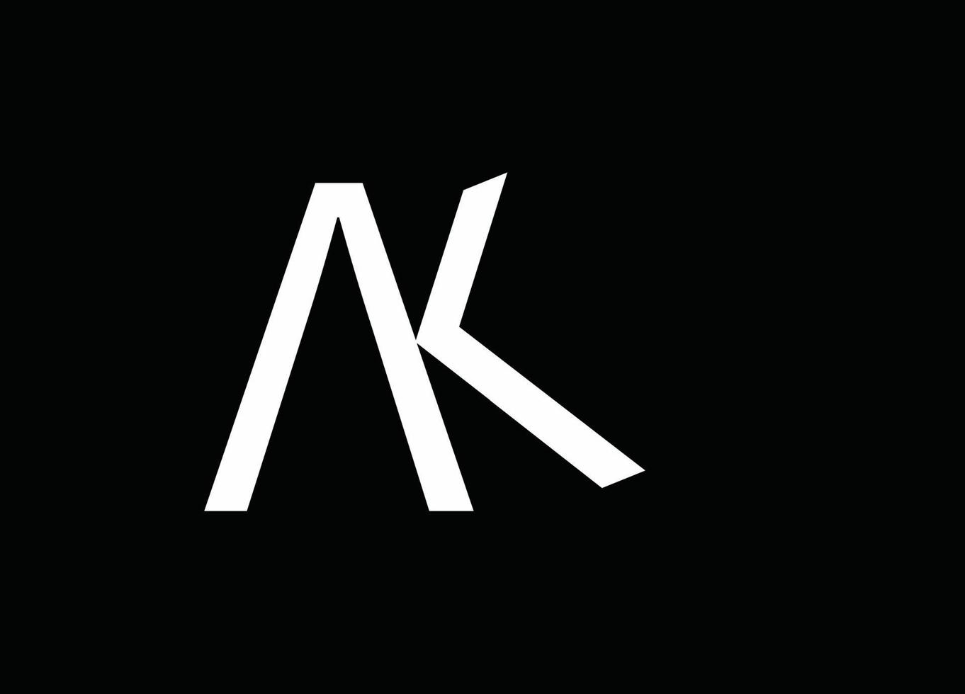 ak lettres initiales vecteur de conception de logo