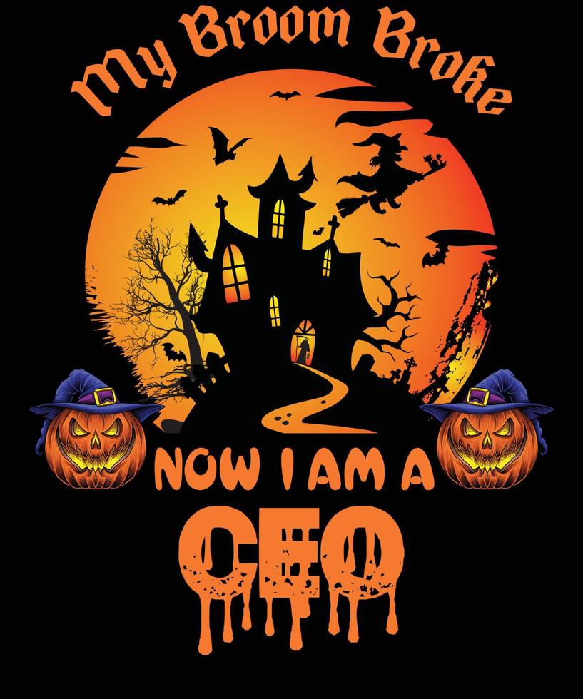 conception de t-shirt du PDG pour halloween vecteur
