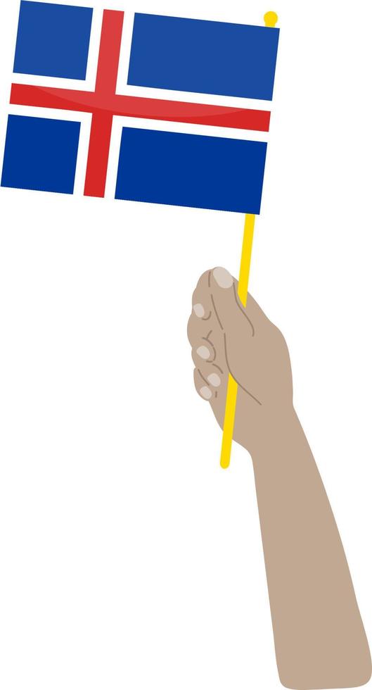 vecteur de drapeau d'islande dessiné à la main, vecteur de couronne islandaise dessiné à la main