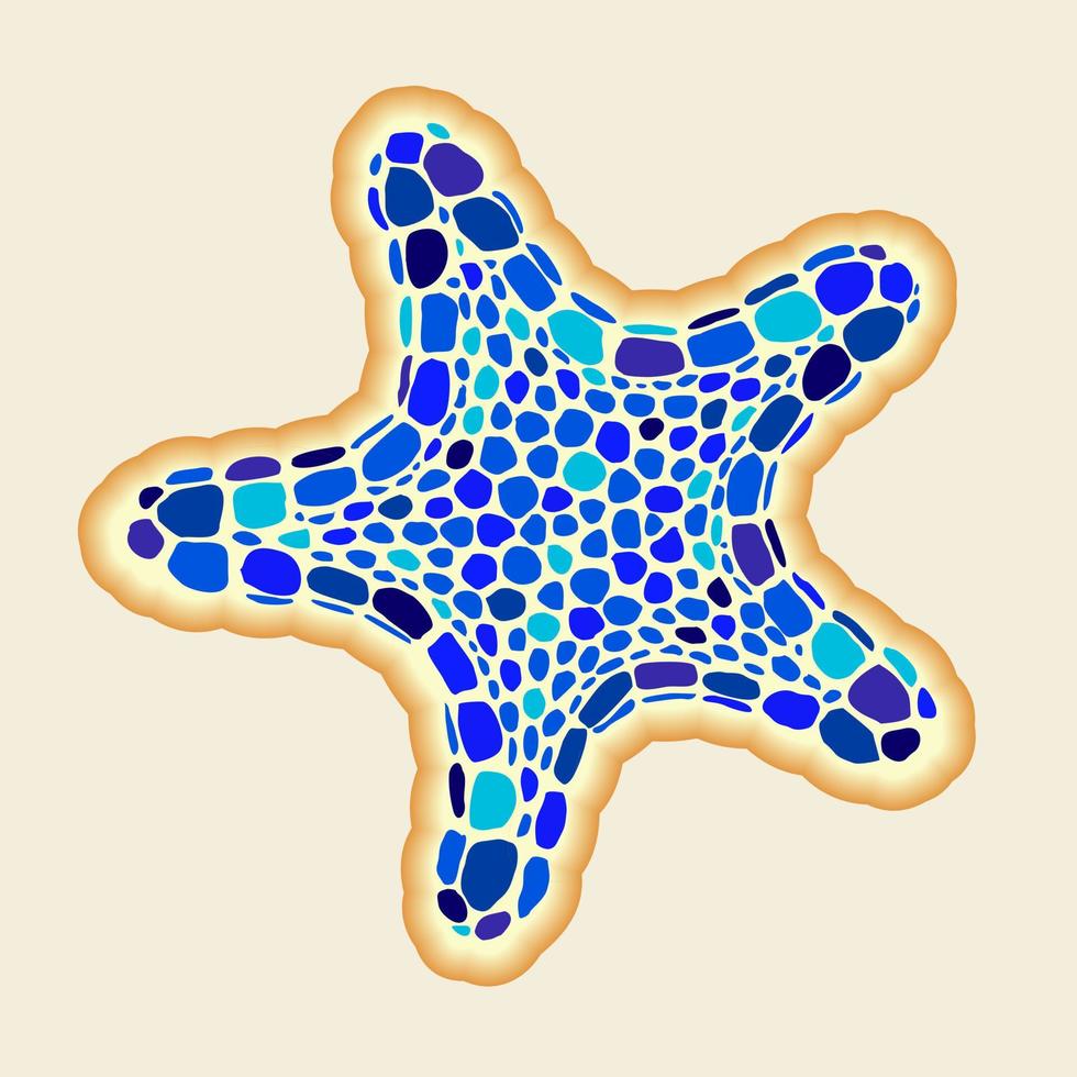 étoile de mer. illustration vectorielle lumineuse. vecteur
