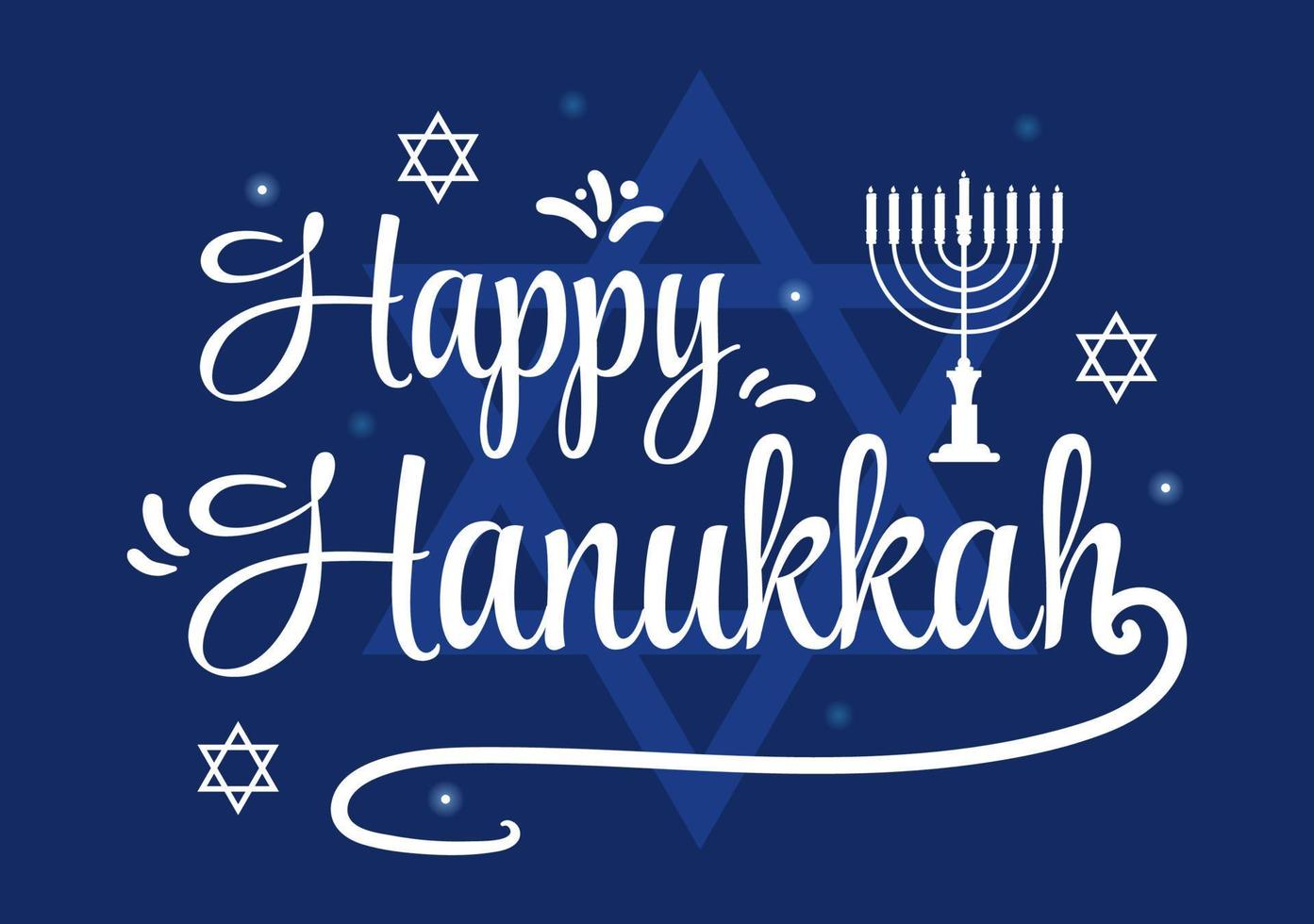 joyeux hanukkah modèle de vacances juives illustration plate de dessin animé dessiné à la main avec menorah, sufganiyot, dreidel et symboles traditionnels vecteur