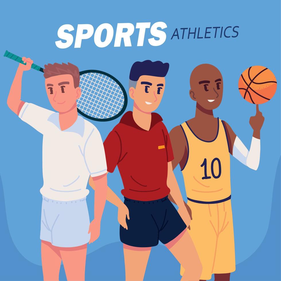 sports athlétisme hommes vecteur