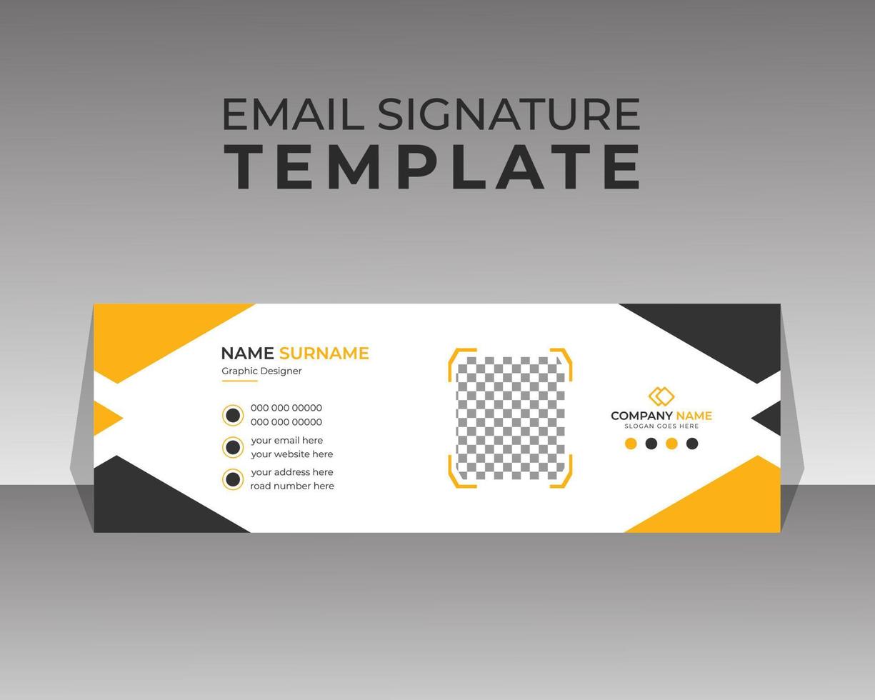 modèle de signature d'e-mail d'entreprise ou pied de page personnel et conception de couverture de médias sociaux vecteur
