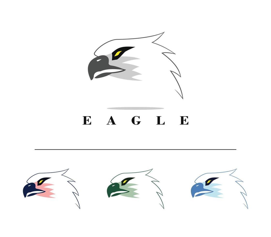 ensemble d'illustration vectorielle de conception de logo aigle avec vecteur premium de concept créatif