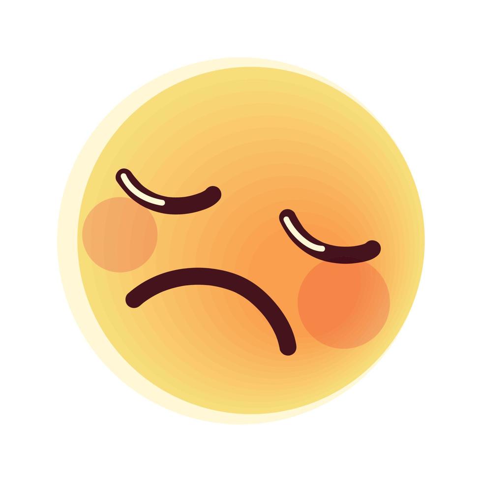 icône emoji triste vecteur