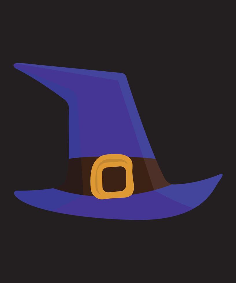 chapeau de sorcière bleu réaliste halloween vecteur