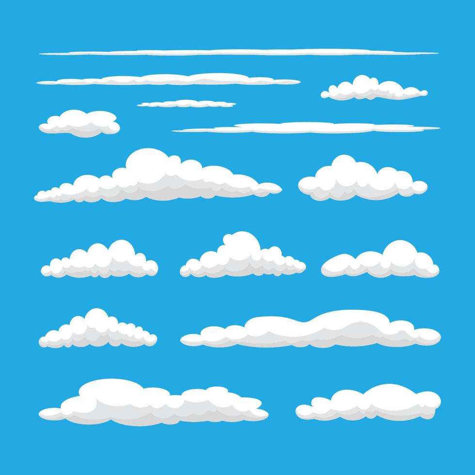 collection de nuages de conception de vecteur