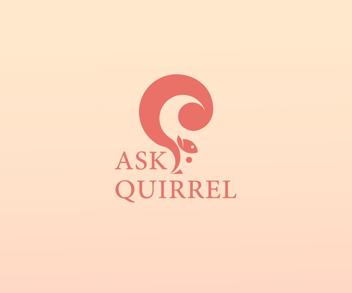 pictogramme animal écureuil logo design illustration vectorielle vecteur