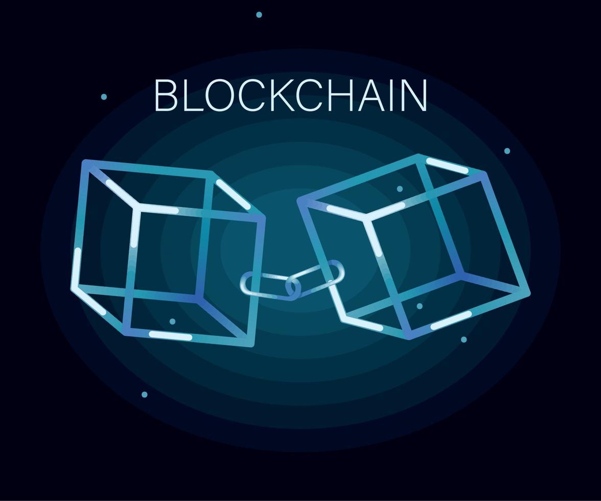 technologie blockchain numérique vecteur