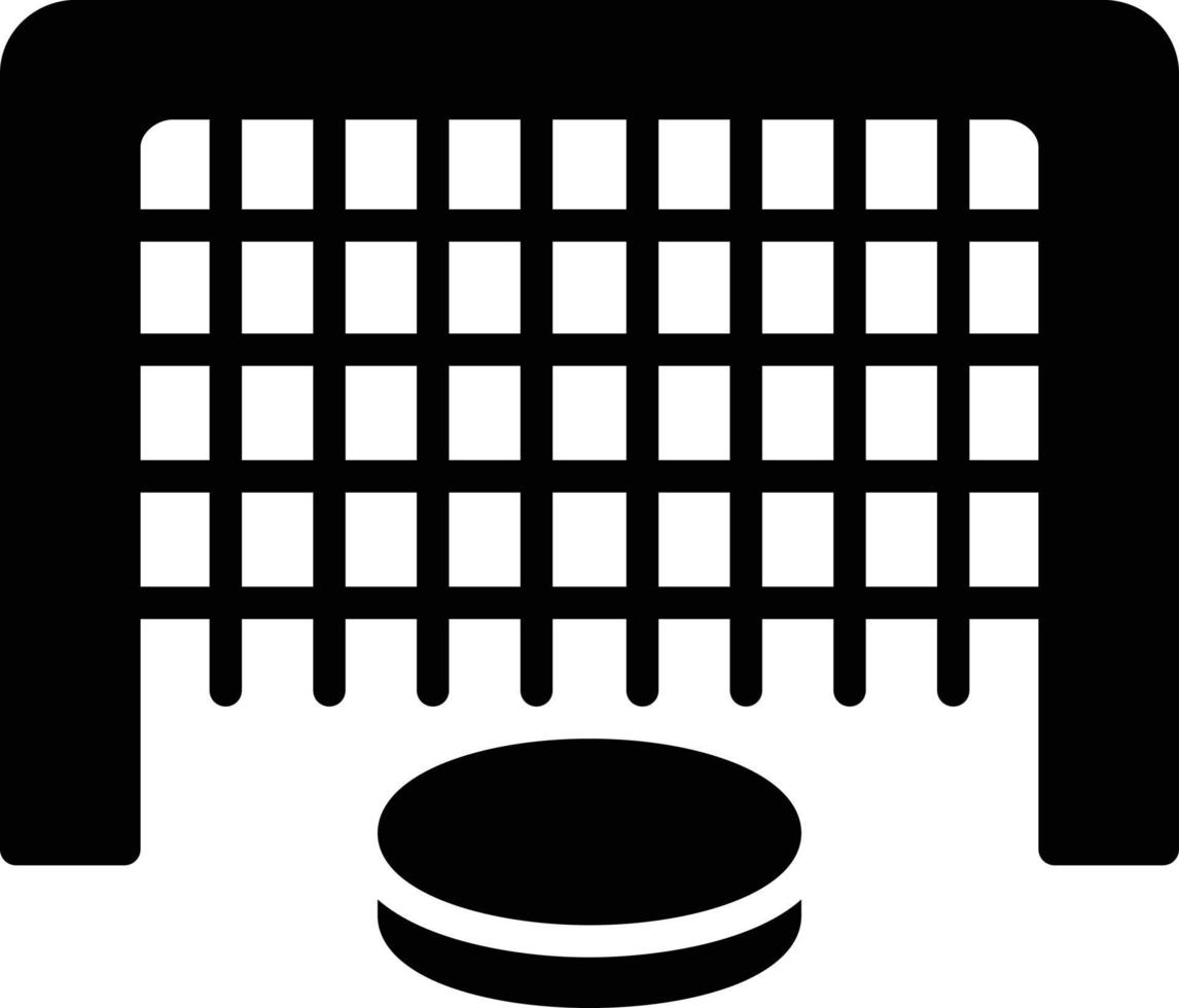 icône de glyphe de filet de hockey vecteur