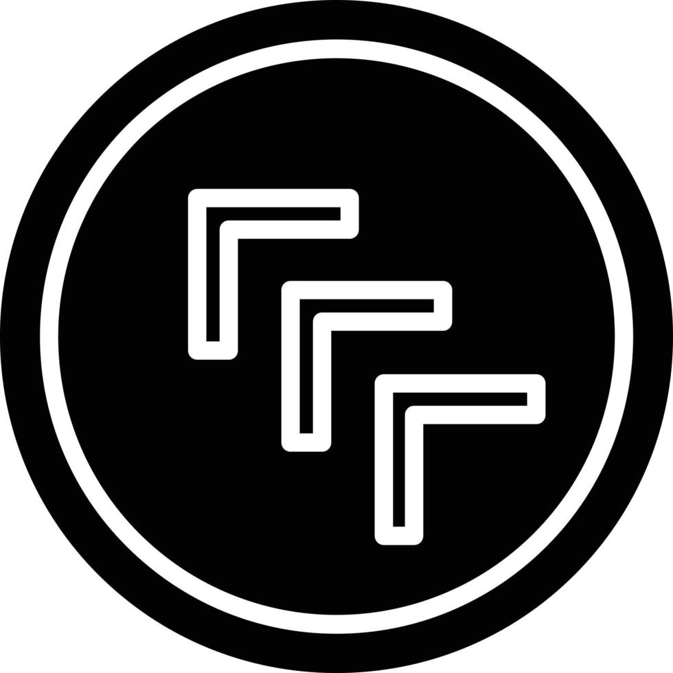 icône de glyphe de flèches diagonales vecteur