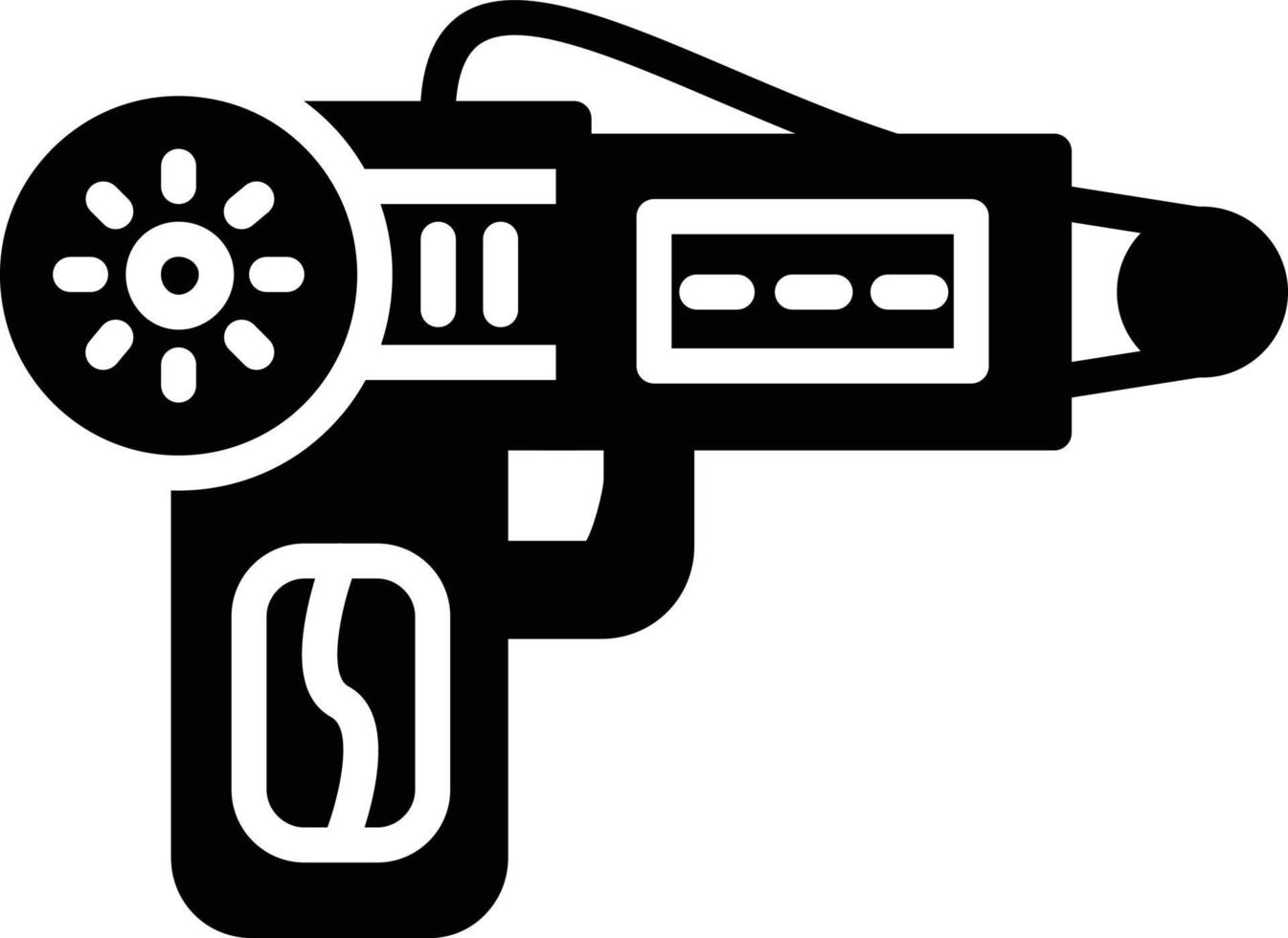 icône de glyphe de pistolet spatial vecteur