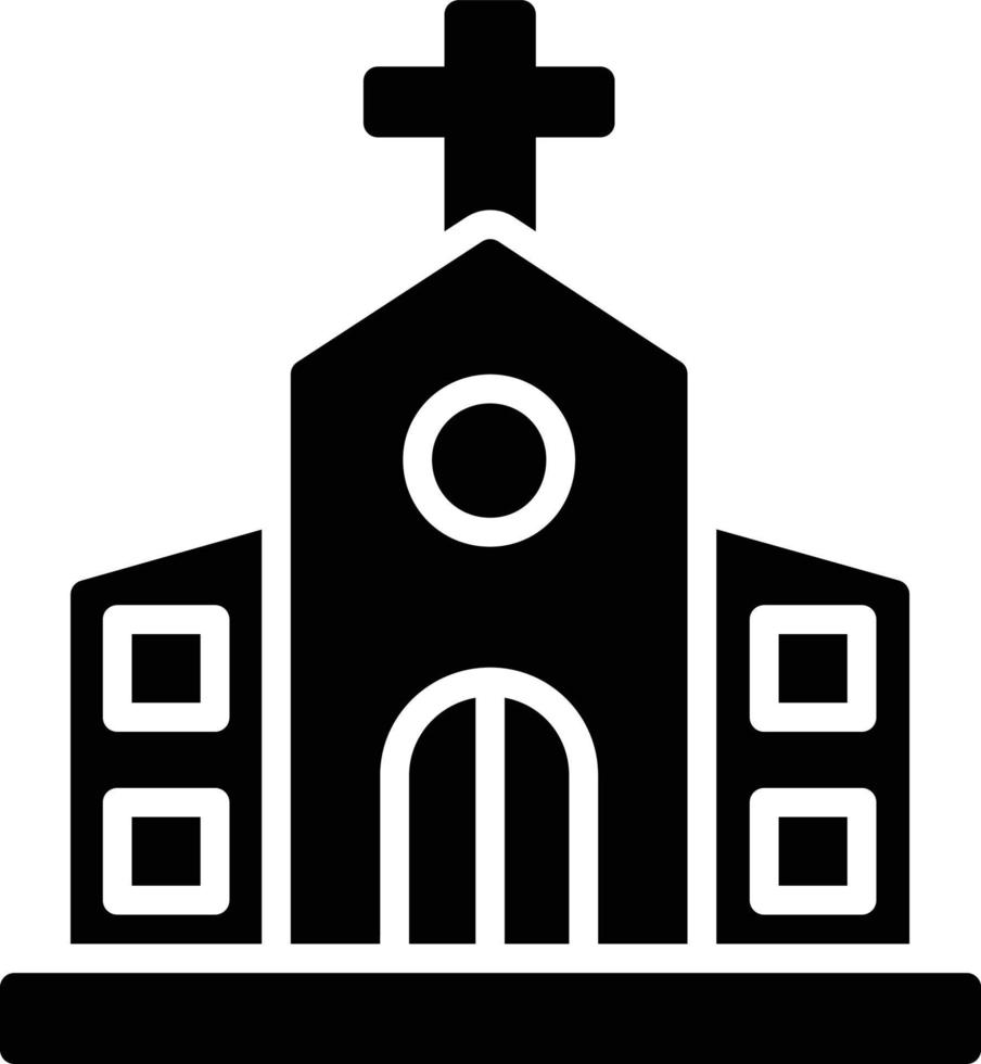 icône de glyphe d'église vecteur