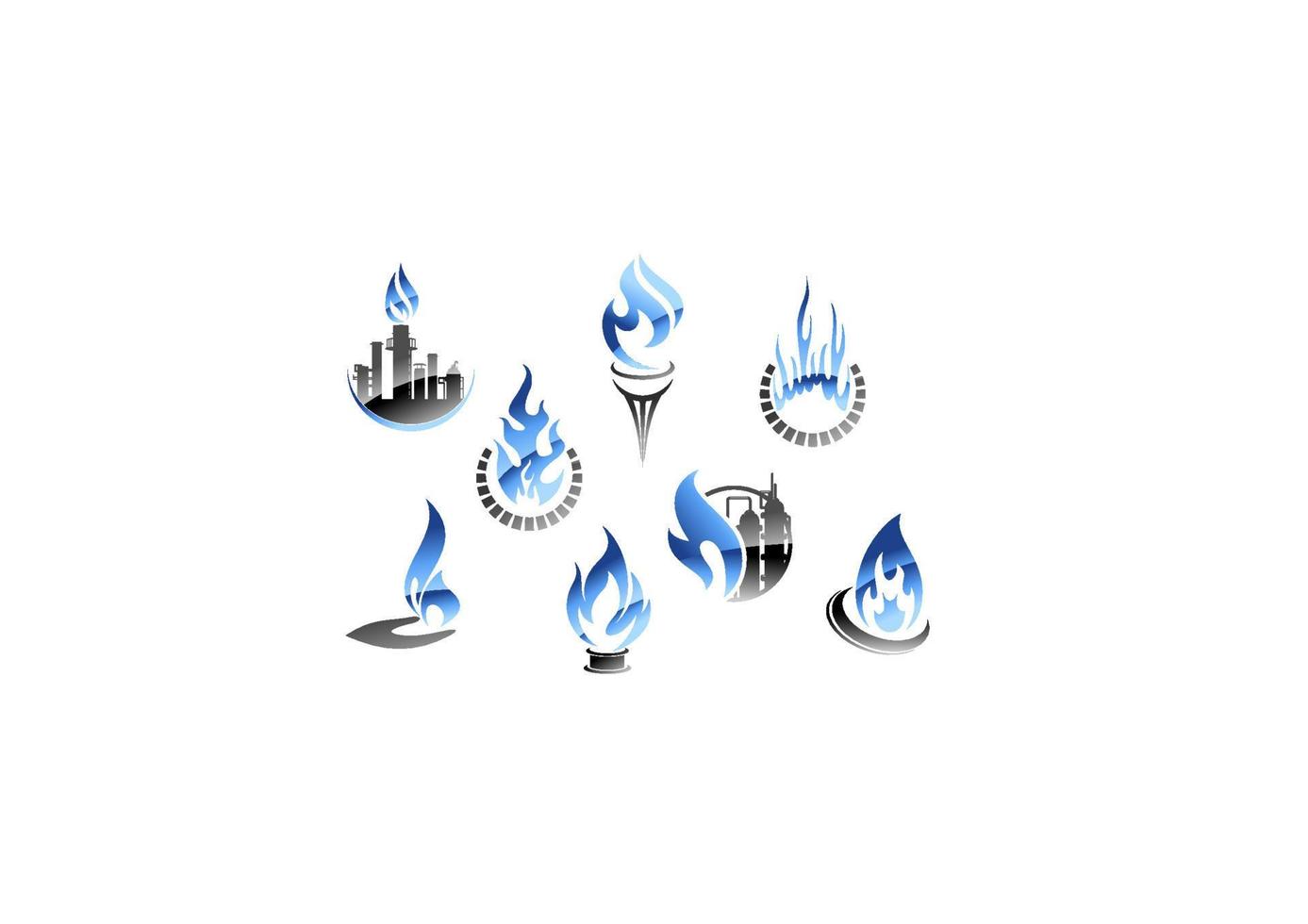 symboles de l'industrie du gaz et du pétrole vecteur
