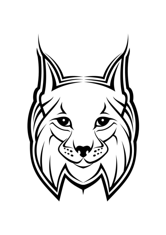 personnage de mascotte de lynx vecteur