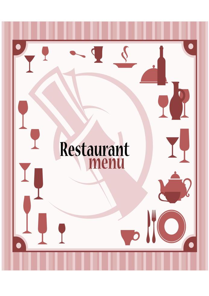 fond de menu de restaurant vecteur