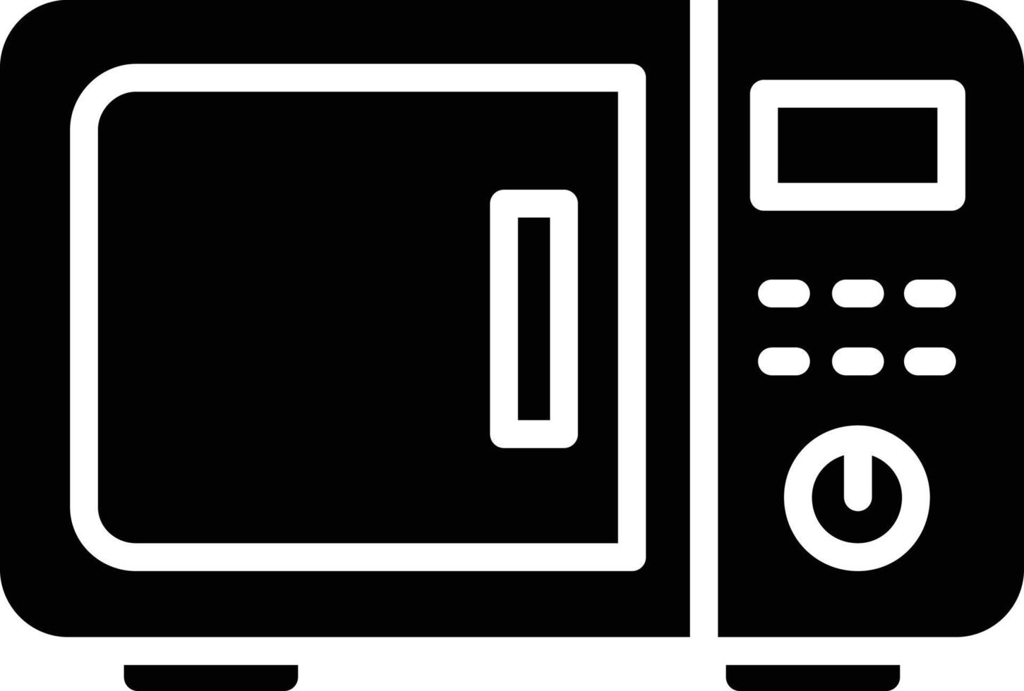 icône de glyphe de four à micro-ondes vecteur