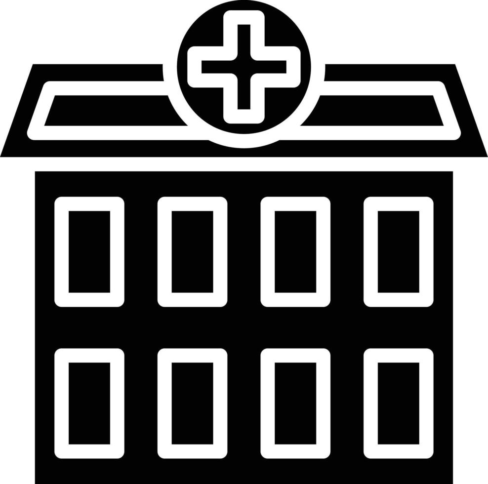 icône de glyphe de clinique vecteur